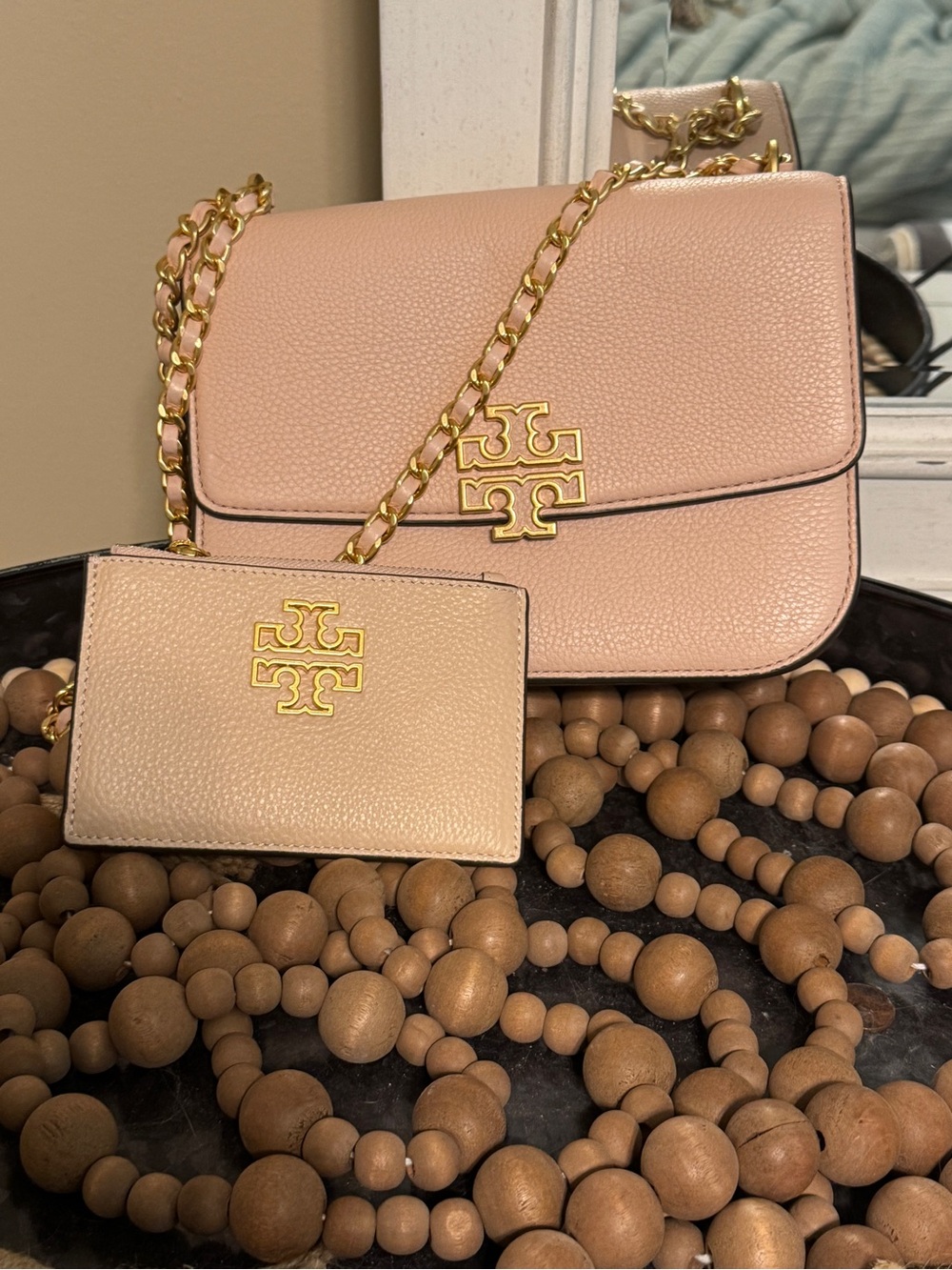 Brand new, no tags. Tory Burch wallet & crossbody.